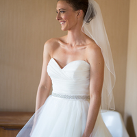 Stunning Sweetheart White Tulle Wedding Dresses with Bow - Thumbnail 3