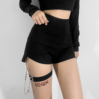Sexy Slim Shorts With Garter Belt - Thumbnail 1