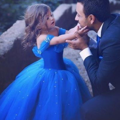 Little girl cinderella dresses,royal blue ball gowns,pageant dresses for little girl