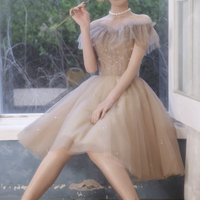 Cute tulle short A line prom dress party dress - Thumbnail 2