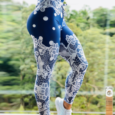 Design blue printed pants - Thumbnail 2