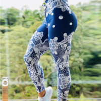 Design Blue Printed Pants - Thumbnail 1