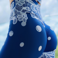 Design Blue Printed Pants - Thumbnail 2