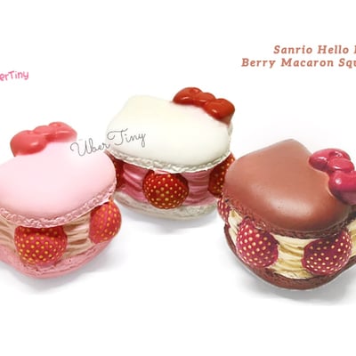 Hello  kitty berry macaron squishy (licensed) - Thumbnail 1
