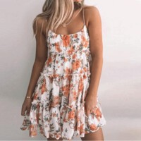 Women'S Sling Printed Sweet Sleepless Dress - Thumbnail 1