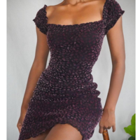 Sexy Temperament Women'S Short-Sleeved One-Neck Dress - Thumbnail 1