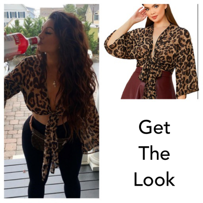 Crop Animal Print Top-TD