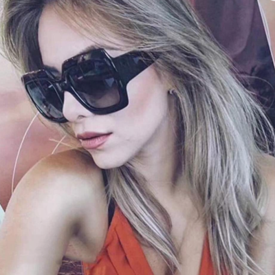 Oversized Black Ombre Sunglasses-TD