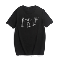 Free Shipping-SKATEBOARDING SKELETON TEE - Thumbnail 1