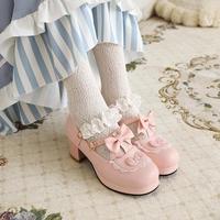 Soled platform shoes lace bow  - Thumbnail 2