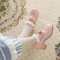 Soled platform shoes lace bow  - Thumbnail 4