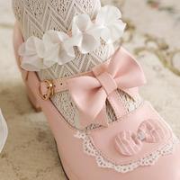 Soled platform shoes lace bow  - Thumbnail 5