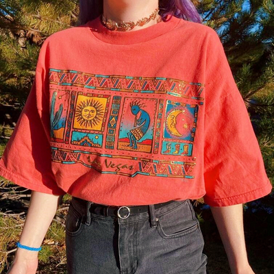 Vintage sun totem print tee