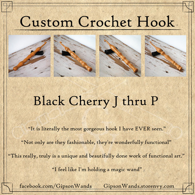 Custom crochet hook cherry