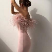 Solid Color Sexy Backless Slit High Waist Dress - Thumbnail 2