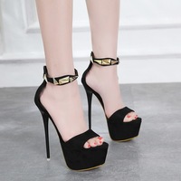 High platform 16cm super high heel sandals S-459 - Thumbnail 1