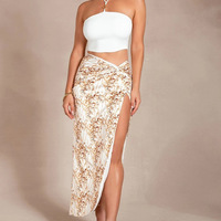 Women's Fashion Printed High Waist Sexy Irregular Skirt - Thumbnail 2