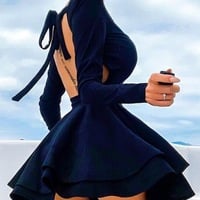 Short Mini Navy Blue Homecoming Dresses Prom Dresses,，934 - Thumbnail 1