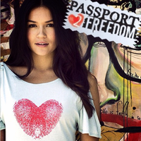 Passport 2 Freedom heart fingerprint tee white - Thumbnail 4