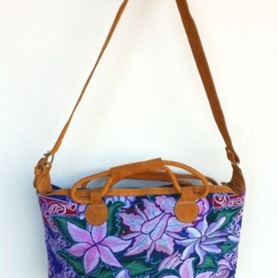 Leather overnight bag