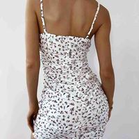Women's Printed Sling Sleeveless Dress - Thumbnail 1