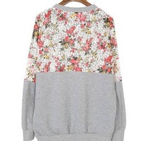 Sweet RAINBOWS 3D lace floral pullover sweater - Thumbnail 1