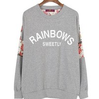 Sweet RAINBOWS 3D lace floral pullover sweater - Thumbnail 4