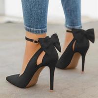 Women Cute Bowknot High Heels S-462 - Thumbnail 3