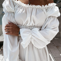 Fashion Temperament Backless One-Shoulder Two-Piece Suit - Thumbnail 4