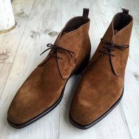 MEN CHUKKA DARK BROWN SPECIALLY DESIGN FOR GENTLEMAN HANDMADE EDITION - Thumbnail 1