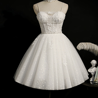 Cute tulle short A line prom dress party dress - Thumbnail 6