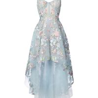 SP1506,Adorable Embroidery High Low Light Blue Sweetheart Homecoming Party Gown - Thumbnail 1
