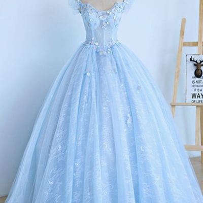 Sp1507,light blue lace cap sleeve long sweet 16 prom dress,lace evening dress