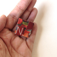Earth Friendly Brooch in Yummy Red - Thumbnail 1