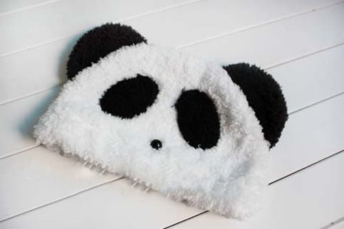 Warm Plush Panda Beanie