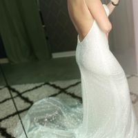 Sparkly Mermaid Sweetheart White Sequin Wedding Dresses - Thumbnail 1