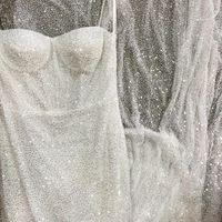 Sparkly Mermaid Sweetheart White Sequin Wedding Dresses - Thumbnail 3