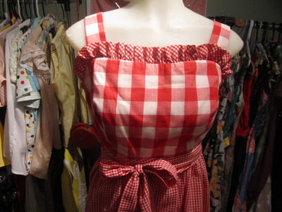 Vintage Red Gingham Dress
