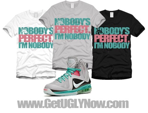 "Nobody's Perfect" Lebron 9 South Beach Colorway