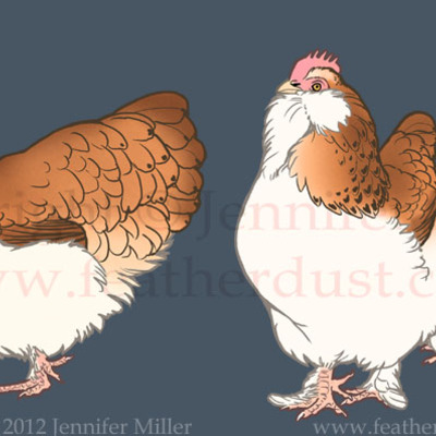 Sale 8x10 "three french hens" - print
