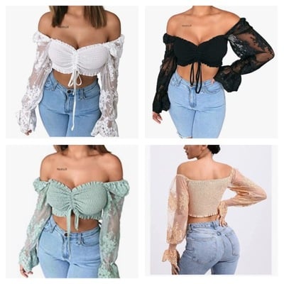 Lace crop-td - Thumbnail 3