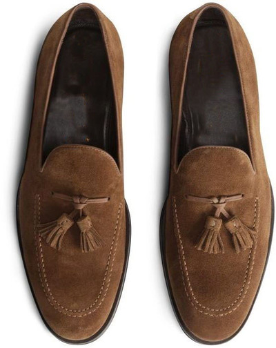 Men Brown Casual Wear Suede Handmade Loafers Slips on Driving Shoes Ideal Sale