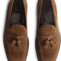 Men Brown Casual Wear Suede Handmade Loafers Slips on Driving Shoes Ideal Sale - Thumbnail 1
