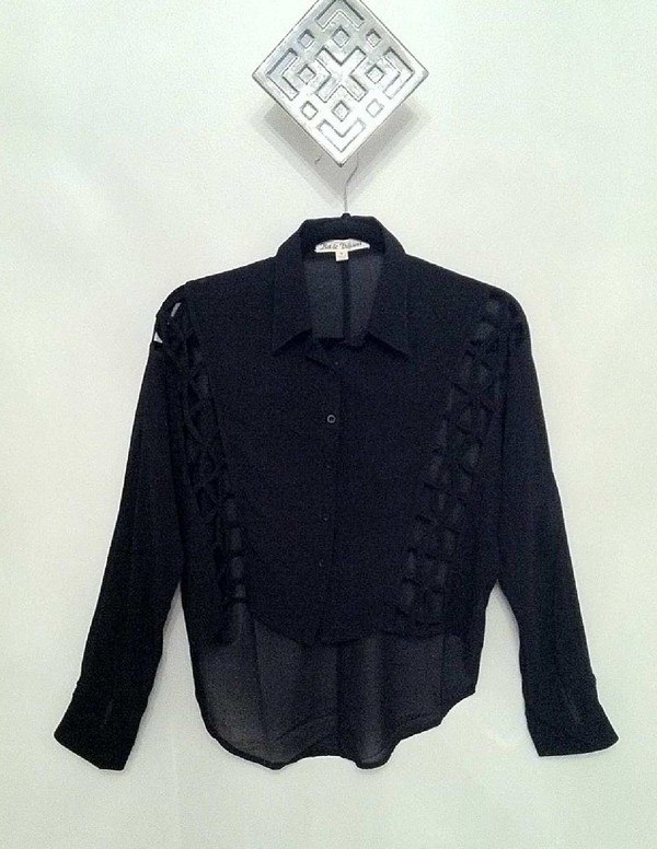 Black Hi-Lo Shirt
