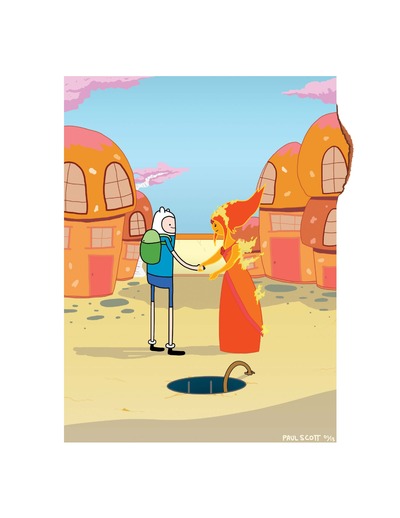 8.5" x 11" Print Finn + Flame Princess x Wish You Were Here