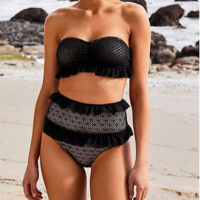 Long Sleeve Pure Color Women's White Lace Dress - Thumbnail 3