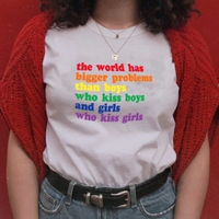 Free Shipping-"THE WORLD HAS BIGGER PROBLEMS" TEE - Thumbnail 2