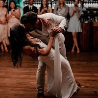 Glamorous Mermaid V Neck Cross Back White Satin Wedding Dresses - Thumbnail 2