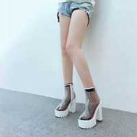 Transparent shoes 2021 new thick heel short boots womenS-474 - Thumbnail 2