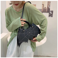 Gothic Punk Halloween Black Bat Bag - Thumbnail 3